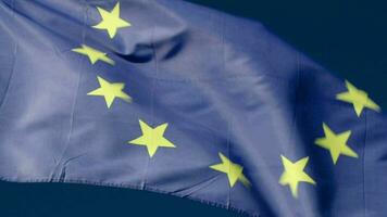 Fluttering flag of European Union video