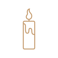 Candle with fire illustration png