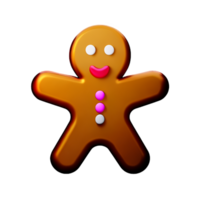 christmas 3d gingerbread icon illustration png