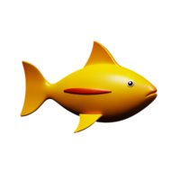 poisson 3d icône illustration png