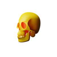 skull 3d icon illustration png