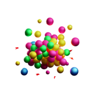 confettis 3d icône illustration png