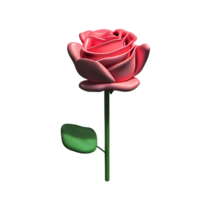 Rosa 3d icono ilustración png