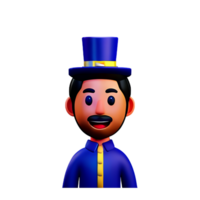 mago viso 3d professione avatar illustrazioni png