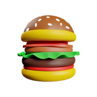 Burger 3d icône illustration png