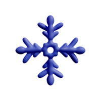 ilustração de ícone de flocos de neve 3d de natal png