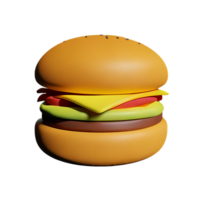 hamburger 3d icona illustrazione png