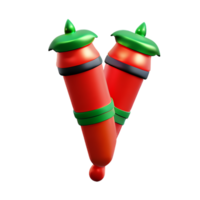 christmas 3d candy stick with mistletoe illustration png