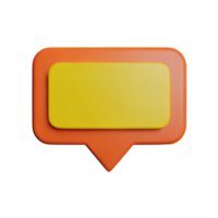 speech bubble 3d icon illustration png