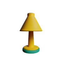 lámpara 3d representación icono ilustración png