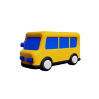 autobus 3d interpretazione icona illustrazione png