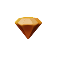 diamond 3d rendering icon illustration png