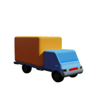 lastbil 3d tolkning ikon illustration png