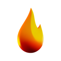 fuego 3d representación icono ilustración png