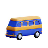 ônibus 3d Renderização ícone ilustração png