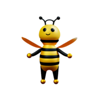 abeja 3d representación icono ilustración png