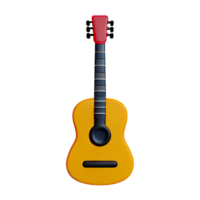 chitarra 3d interpretazione icona illustrazione png