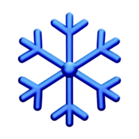 copo de nieve 3d representación icono ilustración png
