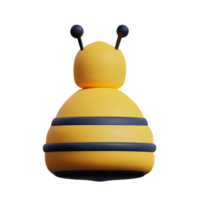 abeille 3d le rendu icône illustration png