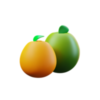 frukt 3d tolkning ikon illustration png