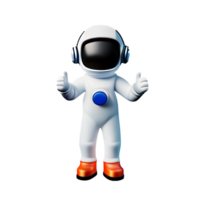 astronauta 3d representación icono ilustración png