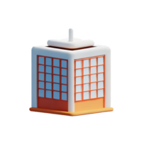 building 3d rendering icon illustration png