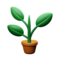 planta 3d icono ilustración png