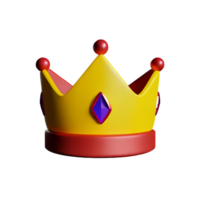 couronne 3d icône illustration png