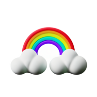 regnbåge 3d ikon illustration png