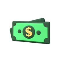 icono de ilustración 3d de dinero png