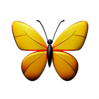 borboleta 3d ícone ilustração png