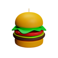 hamburguer 3d ícone ilustração png