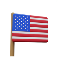 american flag 3d icon illustration png