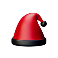 Natale 3d Santa Claus cappello con realistico pelliccia ilustration png