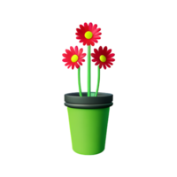 floral 3d icon illustration png