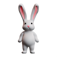 rabbit 3d icon illustration png