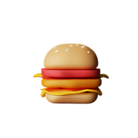 Burger 3d icône illustration png