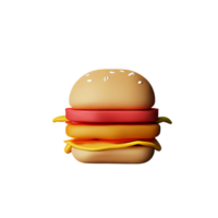 hamburguesa 3d icono ilustración png