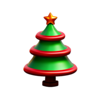 jul 3d jul träd med skinande ornament png