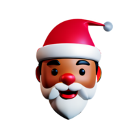 jul karaktär ansikte 3d santa claus png