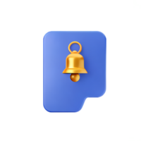 3d reminder popup bell notification chat message png