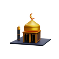 mosquée 3d icône illustration png