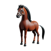 horse 3d rendering icon illustration png