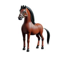 cheval 3d le rendu icône illustration png