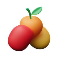 fruta 3d Renderização ícone ilustração png