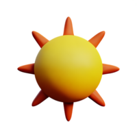 Sun 3d illustration icon png