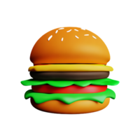 Burger 3d Symbol Illustration png