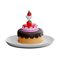 gâteau 3d icône illustration png