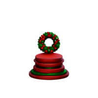 Kerstmis 3d podium met sneeuwvlokken illustratie png