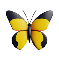 butterfly 3d icon illustration png